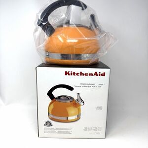 NIB KitchenAid KTEN20SBDO Mandarin Orange 2 qt Kettle Stainless Steel C Handle